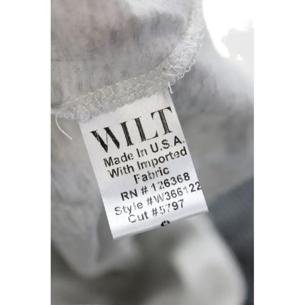 Wilt Womens Linen Striped Round Neck Sleeveless Mid-Calf Dress Navy Size S